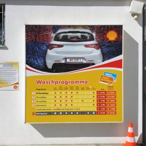 Digitaldruck für Shell Tankstelle